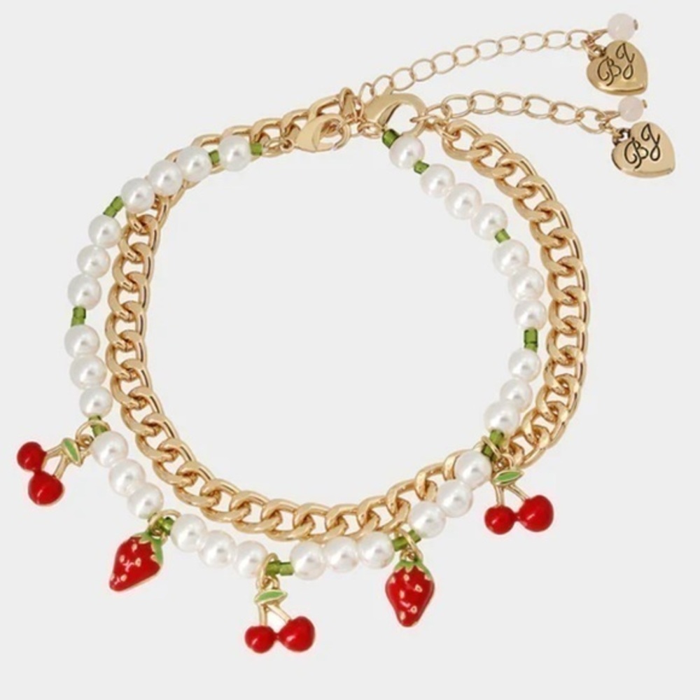 Betsy Johnson ISLAND TIME ANKLET SET RED